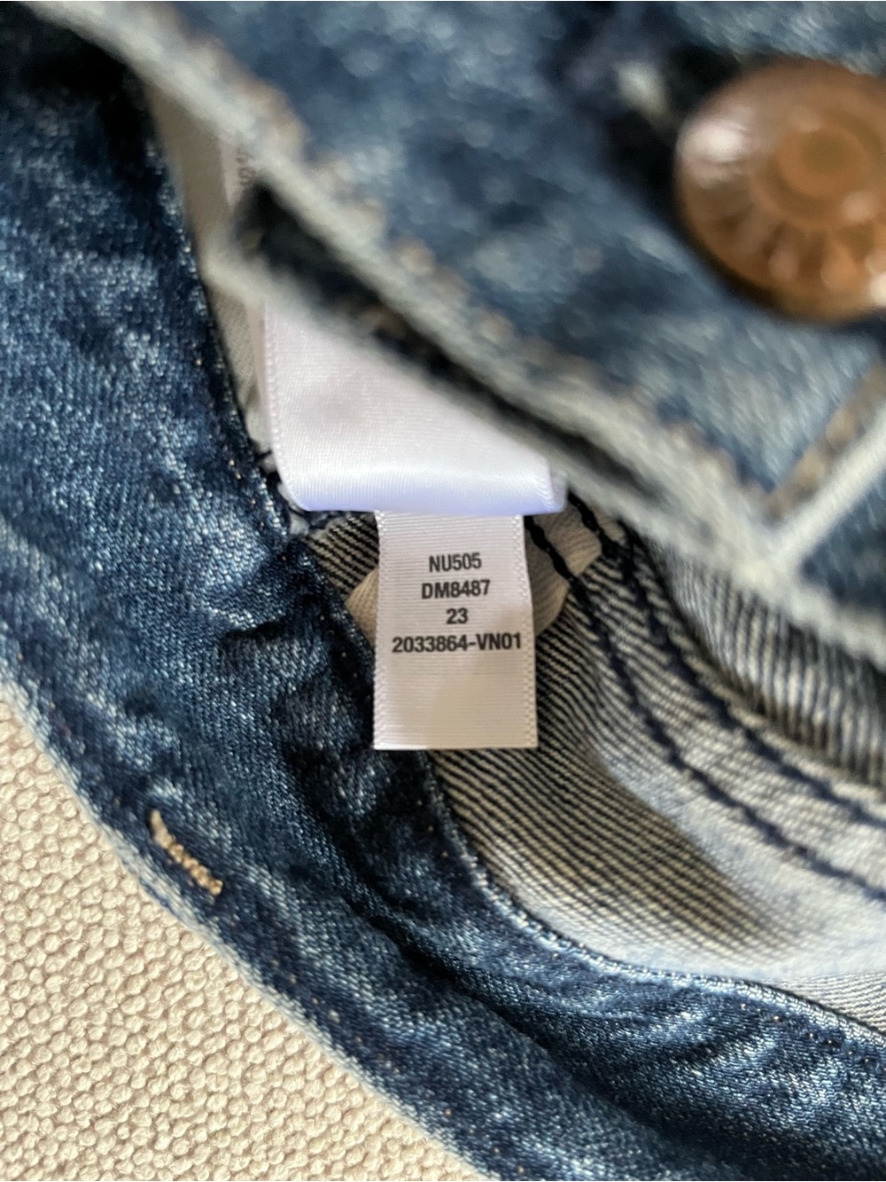MADEWELL Classic style Denim Mini Skirt Distressed Frayed Hem size 23 EUC - Picture 10 of 14